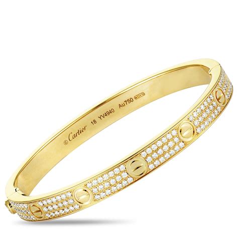 cartier love bangle gold|cartier gold bangle with diamonds.